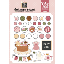 Echo Park Special Delivery Baby Girl Díszítőelem Adhesive Brads (1 csomag) dekorációs kellék