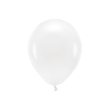  Eco Balloons 30cm pasztell, fehér (1 db / 10 db.) party kellék