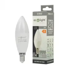 Ecolight LED gyertyaizzó B37 E14 10W 900lm 4000K semleges Ecolight izzó