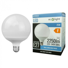 Ecolight LED izzó gömb alakú G120 E27 25W 2250lm 6500K hidegfényű ökofény izzó