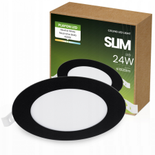 Ecolight LED panel mennyezeti 24W 4000K 1920lm 29cm körbe süllyeszthető fekete ECOLIGHT világítás