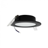 Ecolight Süllyesztett mennyezeti LED panel lámpatest 6W 660lm 4000K semleges fehér 120° kerek fekete Downlight Ecolight