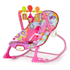 EcoToys 2 az 1-ben rezgő hintaszék Ecotoys 8617 - Rózsaszín babahinta