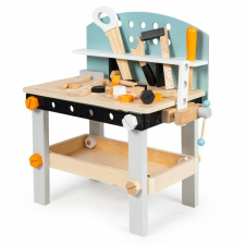 EcoToys Drewniany warsztat dla dzieci stół narzędziowy 38 elementów ecotoys barkácsolás