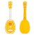 EcoToys Gyermek ukulele gitár 4 húrral Ecotoys MJ030 - Narancssárga