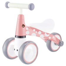 EcoToys Mini háromkerekű Futóbicikli - Pöttyös #rózsaszín lábbal hajtható járgány