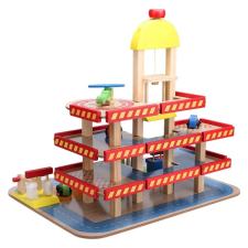 EcoToys Nagy fa garázs lifttel + autók Ecotoys autópálya és játékautó