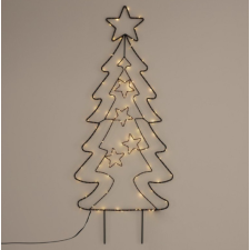 EDDC Világító karácsonyfa dekoráció meleg fehér 90 db LED-del 87 cm fém karácsonyfa izzósor