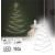 EDDC Világító karácsonyfa dekoráció meleg fehér LED-del 100x150 cm fém és műanyag