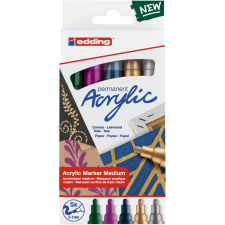 EDDING 5100/5 M Akril Marker - Metál színek (5db / csomag) (7580245028) filctoll, marker