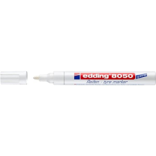 EDDING 8050, gumiabroncshoz, fehér filctoll, marker