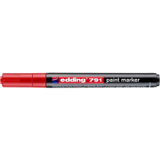 EDDING Lakkmarker, 1-2 mm, EDDING "791", piros filctoll, marker