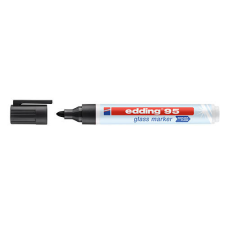EDDING Üvegreíró marker EDDING 95 fekete filctoll, marker