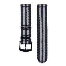 Edelwolle prémium kétrészes Nato óraszíj, fekete/szürke, 18mm óraszíj