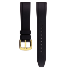  Edelwolle szilikon óraszíj, fekete, 22mm óraszíj