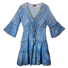 Eden Nomád Sari Strandruha - Tengerkék és Aranyhal Design (M/L) lányka ruha