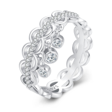 EdenBoutique Circle Crystals 6 ezüst gyűrű gyűrű