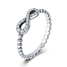 EdenBoutique Crystal Infinite Hearts 7 ezüst gyűrű gyűrű