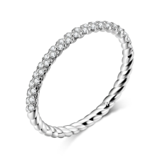 EdenBoutique Crystals Chain ezüst gyűrű gyűrű