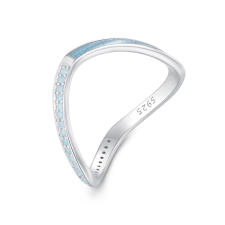 EdenBoutique Duo kék gyűrű ezüst 7 gyűrű