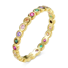 EdenBoutique Golden Rainbow 5 ezüst gyűrű gyűrű