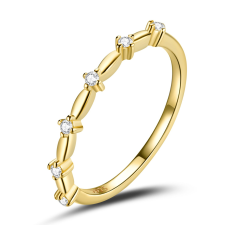 EdenBoutique Golden Studded Crystals ezüst gyűrű gyűrű