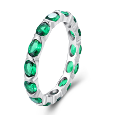EdenBoutique Green Gems ezüst gyűrű 6 gyűrű