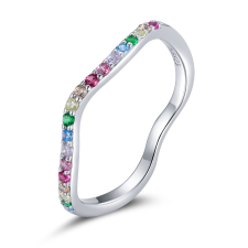 EdenBoutique Magic Rainbow 7 ezüst gyűrű gyűrű