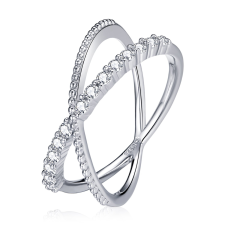 EdenBoutique Metszett Crystal Beads 6 ezüst gyűrű gyűrű