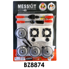  Edénykészlet gyerekeknek, ezüst, gázfőzővel, 31x43 cm konyhakészlet