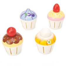 Édes kis fából készült cupcake szett konyhakészlet
