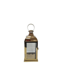 EDG S.R.L Lámpa arany fém-üveg 24cm karácsonyi dekoráció