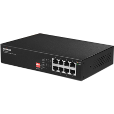 Edimax Switch 8x GE GS-1008P V2 (8xPOE) (GS-1008P V2) hub és switch