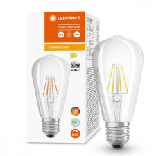  Edison LED izzó E27 ST64 5.8W = 60W 806lm 4000K Semleges 300° CRI90 Izzószál szabályozható LEDVANCE Superior izzó