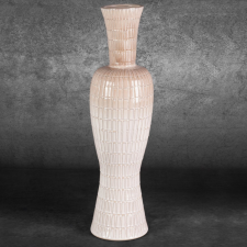 Edna kerámia magas váza Krémszín 19x19x71 cm dekoráció