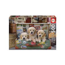 Educa 500 db-os puzzle - Kutyusok kofferban (17645) puzzle, kirakós