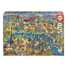 Educa Párizs térképe puzzle, 500 darabos, 48 x 34 cm, E18452 puzzle, kirakós