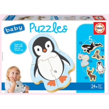 Educa Sarkvidéki állatok, Baby sziluett puzzle, 3, 4, 5 db-os, E18588 puzzle, kirakós