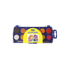 Educa Vízfesték készlet, 12db-os 23mm, festékgombokkal Educa ecset, festék