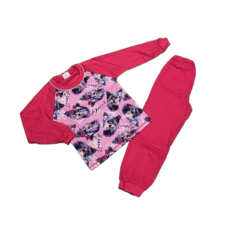 EEVI 2 Részes Pamut Pizsama -Rózsaszín Yorkie Mintás 104