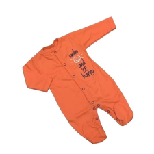 EEVI Pamut Ujjas Rugdalózó - Narancssárga "Smile and be happy" 56 rugdalózó