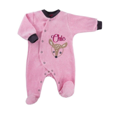 EEVI Plüss hosszú ujjú rugdalozó - Rózsaszín / Chic Őzike 68 rugdalózó