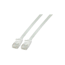EFB RJ45 Flachpatchkabel U/UTP, Cat.6A, PVC, 2m, weiß (K8107WS.2) kábel és adapter