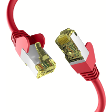 EFB S/FTP CAT6A Patch kábel 3m - Piros kábel és adapter