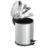 EFORMETAL Rozsdamentes acél pedálos szemetes, záródás csillapítóval, 20L, fényes