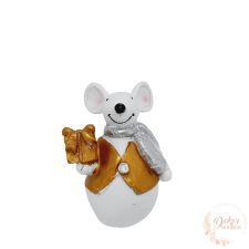  Egér ajándékcsomaggal dekorációs kellék