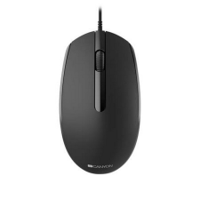 Egér, vezetékes, optikai, USB, CANYON "M-10", fekete egér
