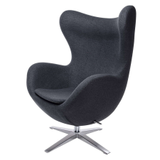  EGG WIDE karosszék sötétszürke.27 - gyapjú, acél lábazat bútor