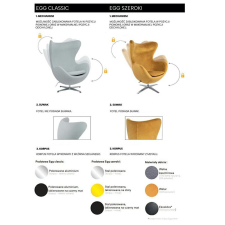  EGG WIDE karosszék sötétszürke.27 - gyapjú, acél lábazat bútor