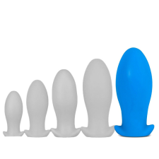 EggPlay Sárkánytojás puha szilikon seggdugó LIGHTBLUE XXL anál